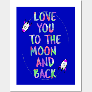 I Love You to the Moon and Back Autism awareness Posters and Art